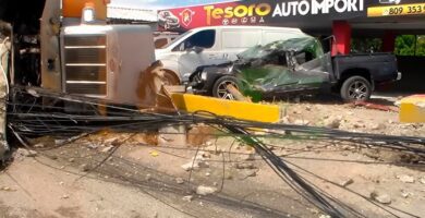 Fuerte accidente se reportó en la Autopista Duarte