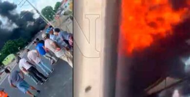 Explosión de Camión Tanquero en la Autopista Duarte Causa Incendio