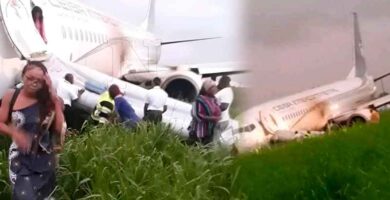 Más de 300 pasajeros y tripulantes de un avión