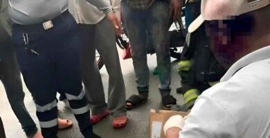 Accidente Feo debajo del elevado de Boca Chica