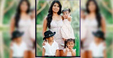 Maribel Ibarra a su tres hijos
