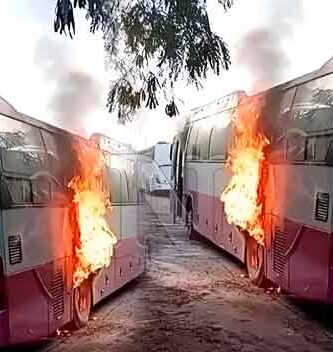 Un autobús se incendió en Punta Cana