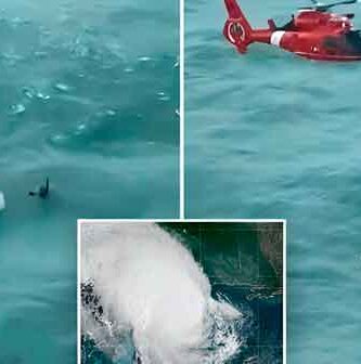 La Guardia Costera rescata un hombre aferrado a una nevera en alta mar