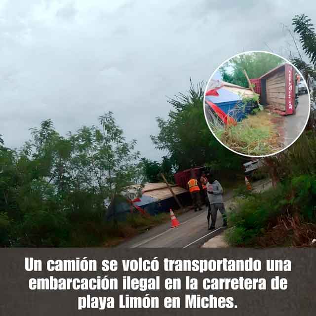 Un cami&oacute;n que transportaba una carga