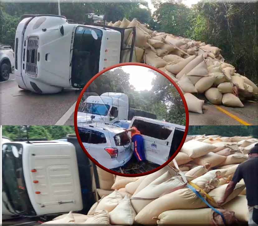 Cadena de incidentes viales paraliza vía en Piedra Blanca de Bonao