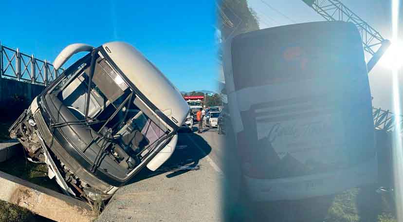 Accidente de tránsito ocurrido en la avenida 6 de Noviembre