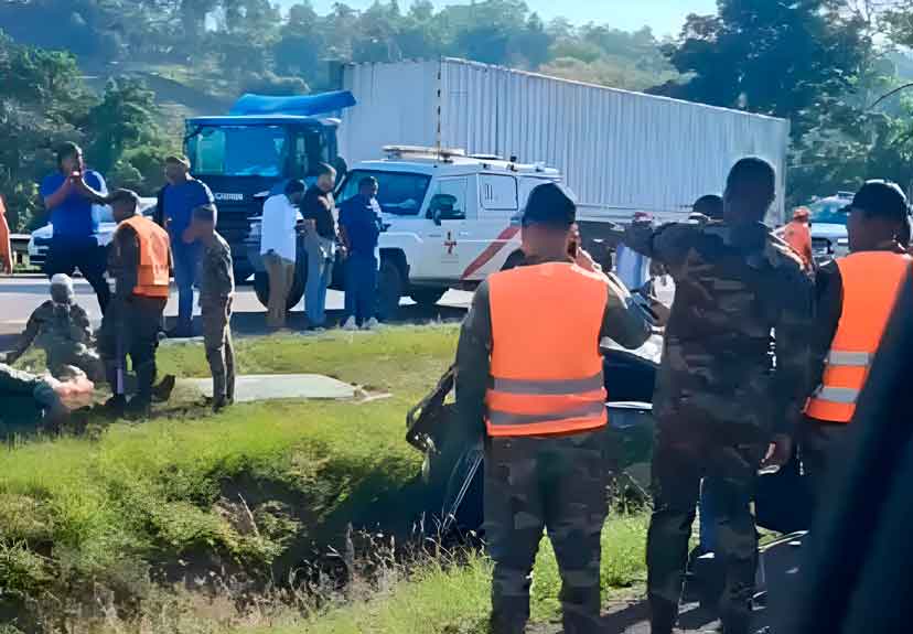 Trágico accidente en la autopista Duarte