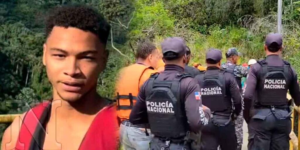 Momento cuando encuentran a Wilson Miguel Fabián en Bonao