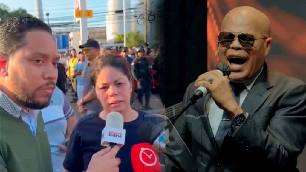 Rubby Pérez entre los escombros tras colapso en discoteca Jet Set