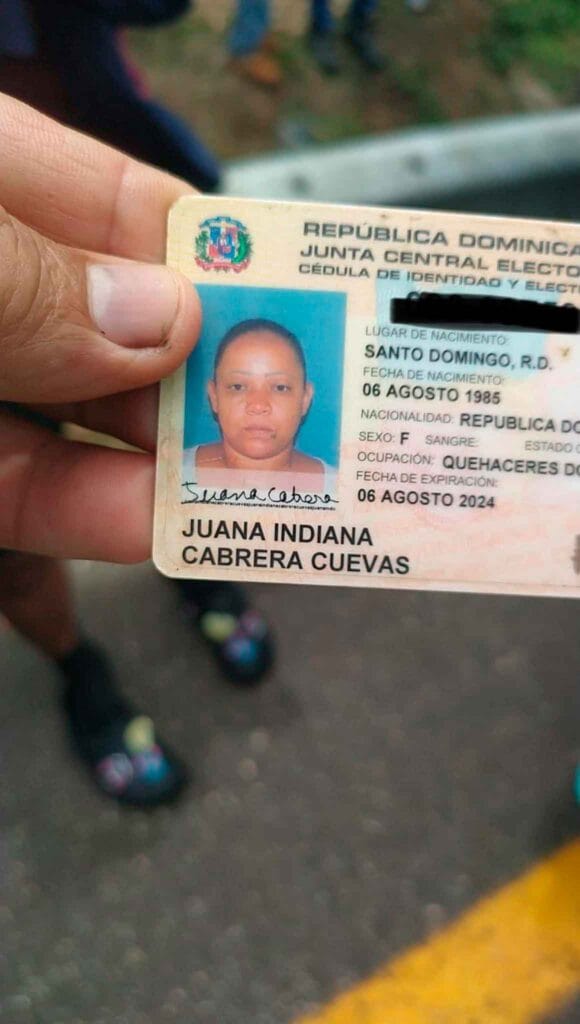 Fue identificada como Juana Indiana Cabrera Cuevas