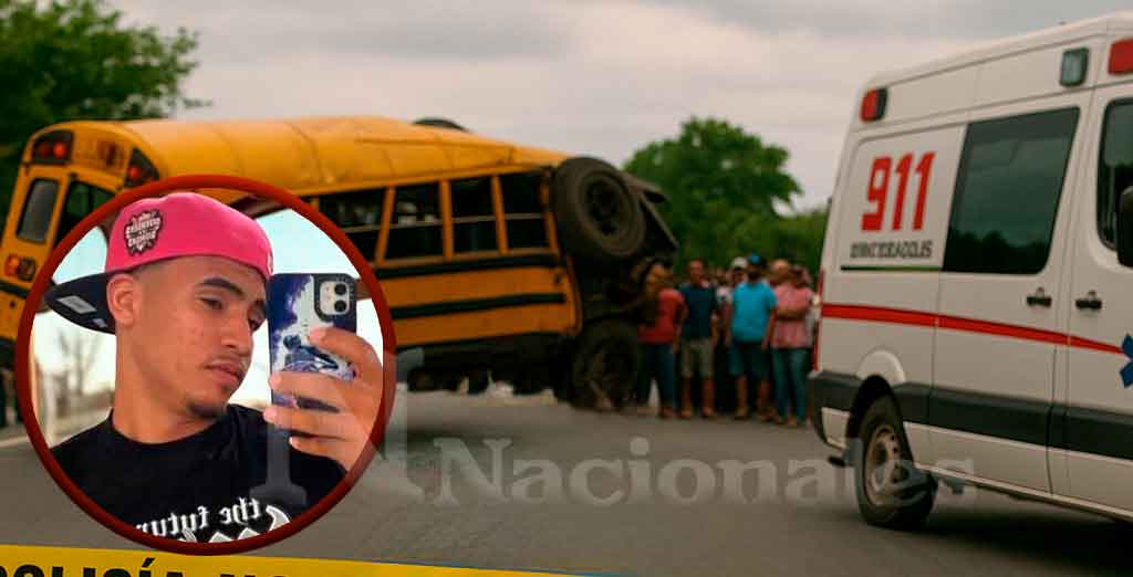 Momento cuando llega la madre del chofer del autobús