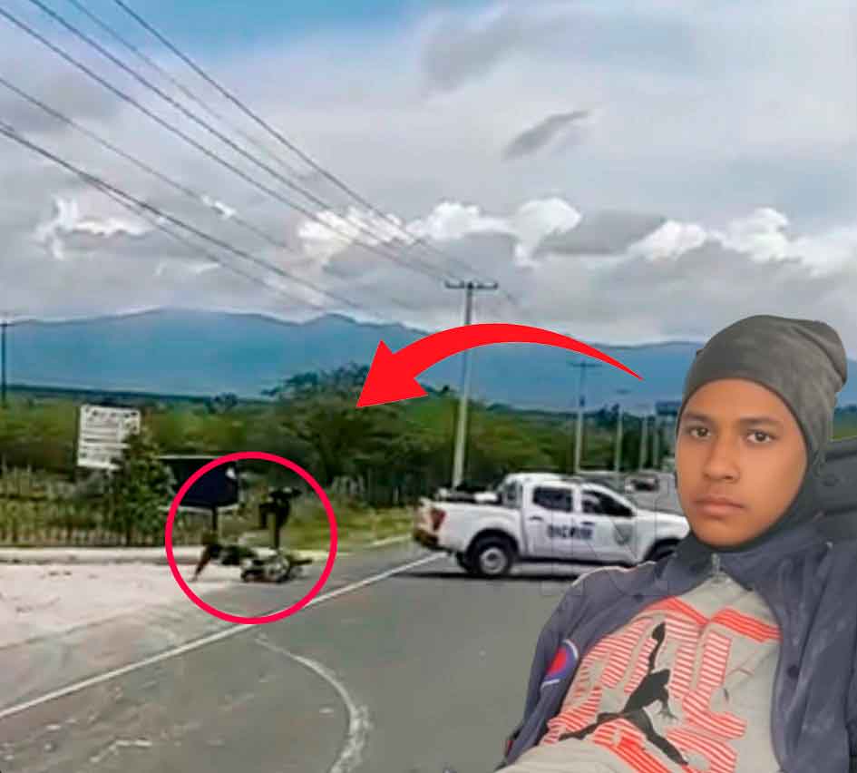 Detienen a hombre tras accidentarse con motocicleta robada en la carretera Sánchez
