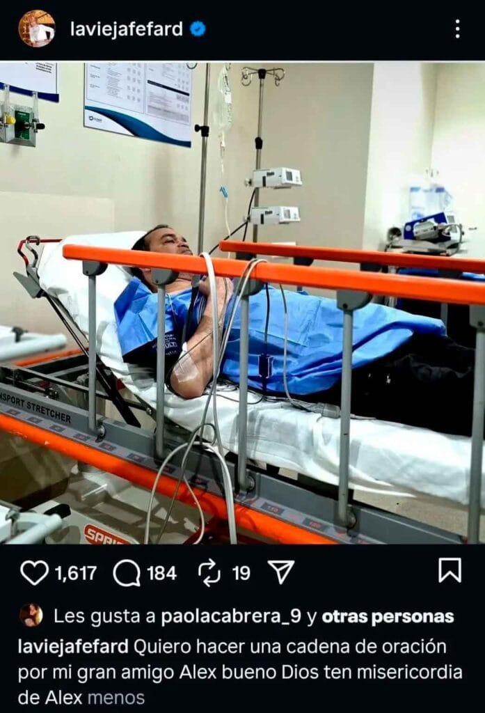 Alex Bueno enfrenta serias complicaciones de salud