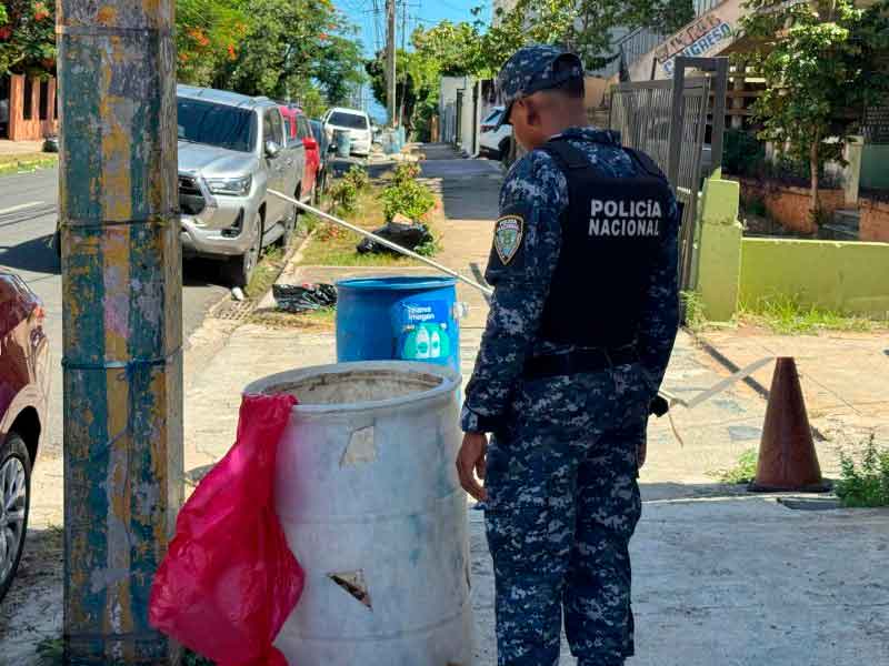 Hallazgo dentro de un tanque de basura en el sector Don Bosco