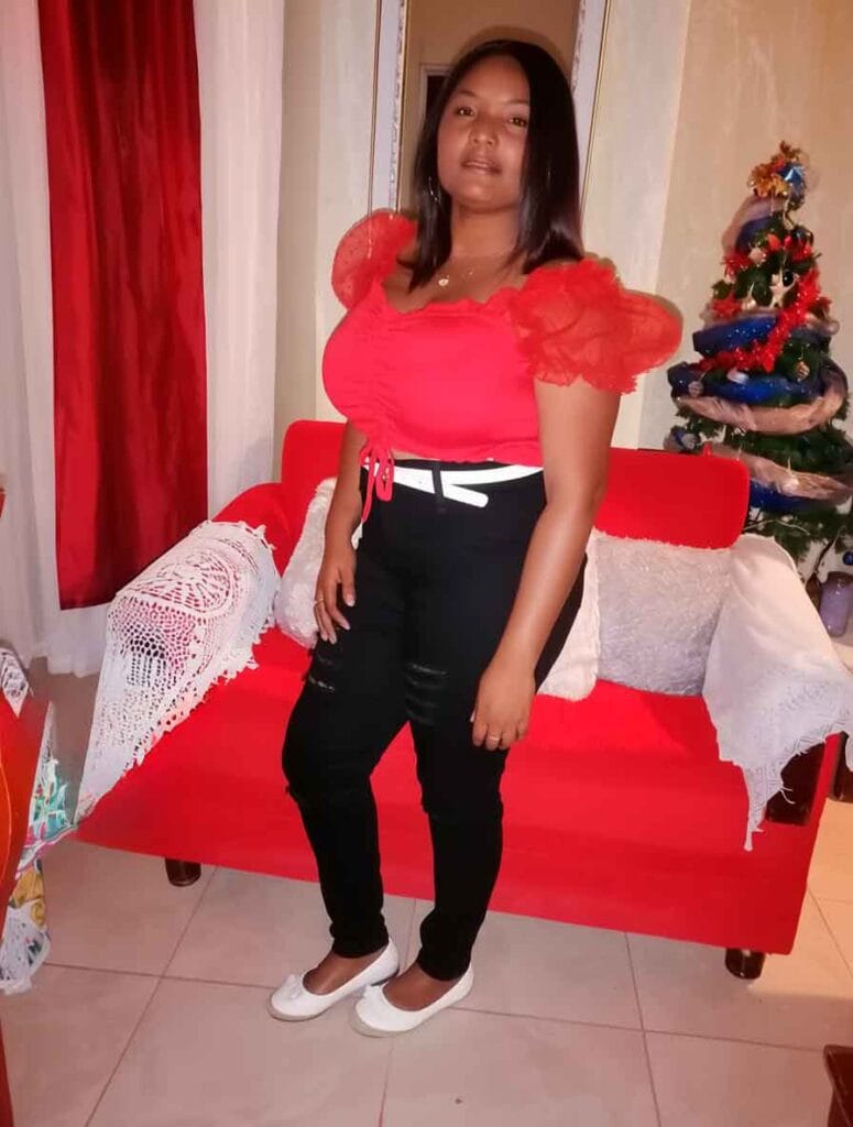 Diana Peguero, una mujer de 31 años y embarazada de seis meses