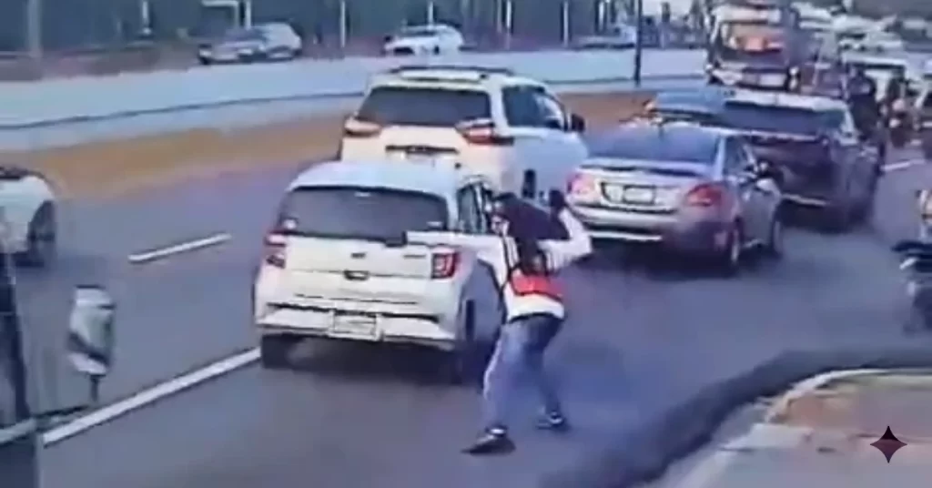 Incidente en la 27 de Febrero entre motorista y guaguero
