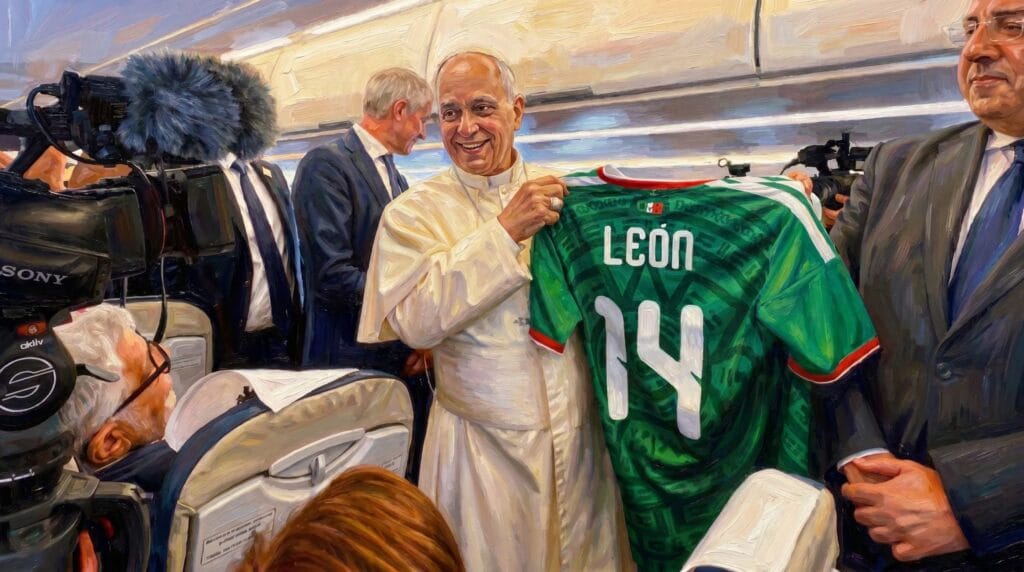 Papa León XIV recibe camiseta de México y opina sobre el Mundial 2026