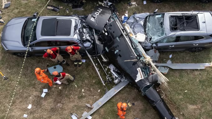 Dos helicópteros colisionan en pleno vuelo en Río de Janeiro y dejan varias víctimas mortales
