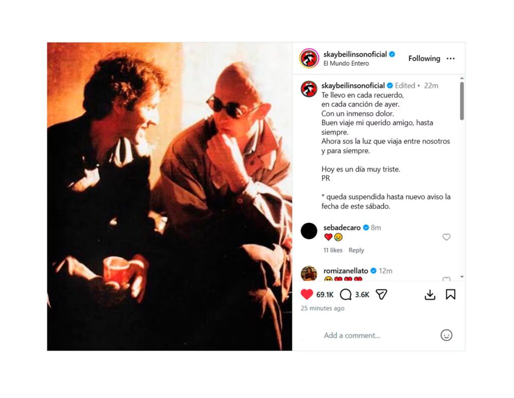 Skay Beilinson emociona con dedicatoria especial al Indio Solari en vivo