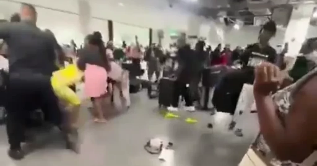 Pelea masiva en terminal de cruceros de Miami