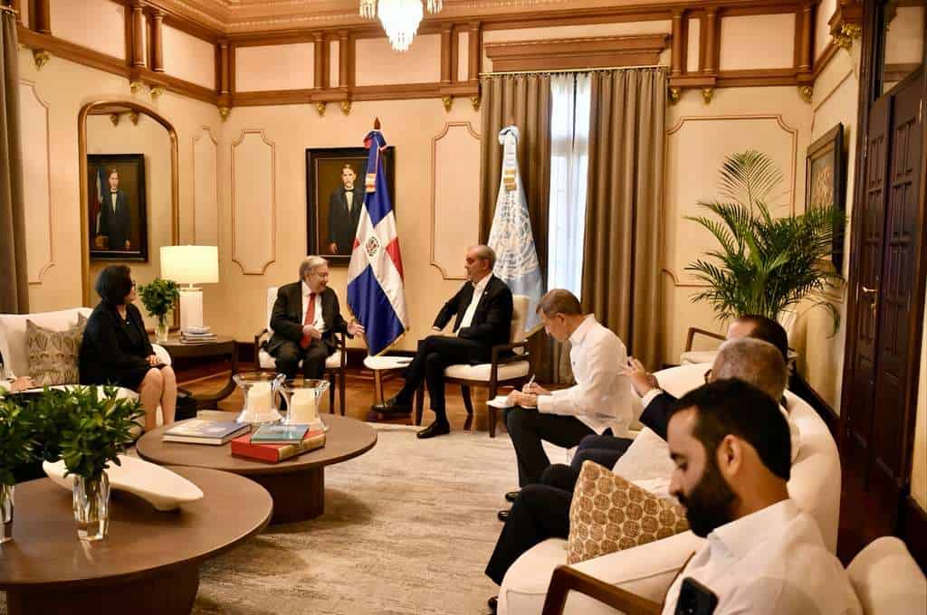 Secretario general de la ONU se reúne con Abinader tras visitar Haití y alertar sobre la crisis