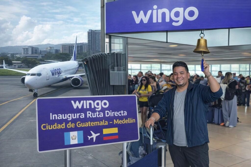 Wingo lanza ruta directa entre Guatemala y Medellín sin escalas