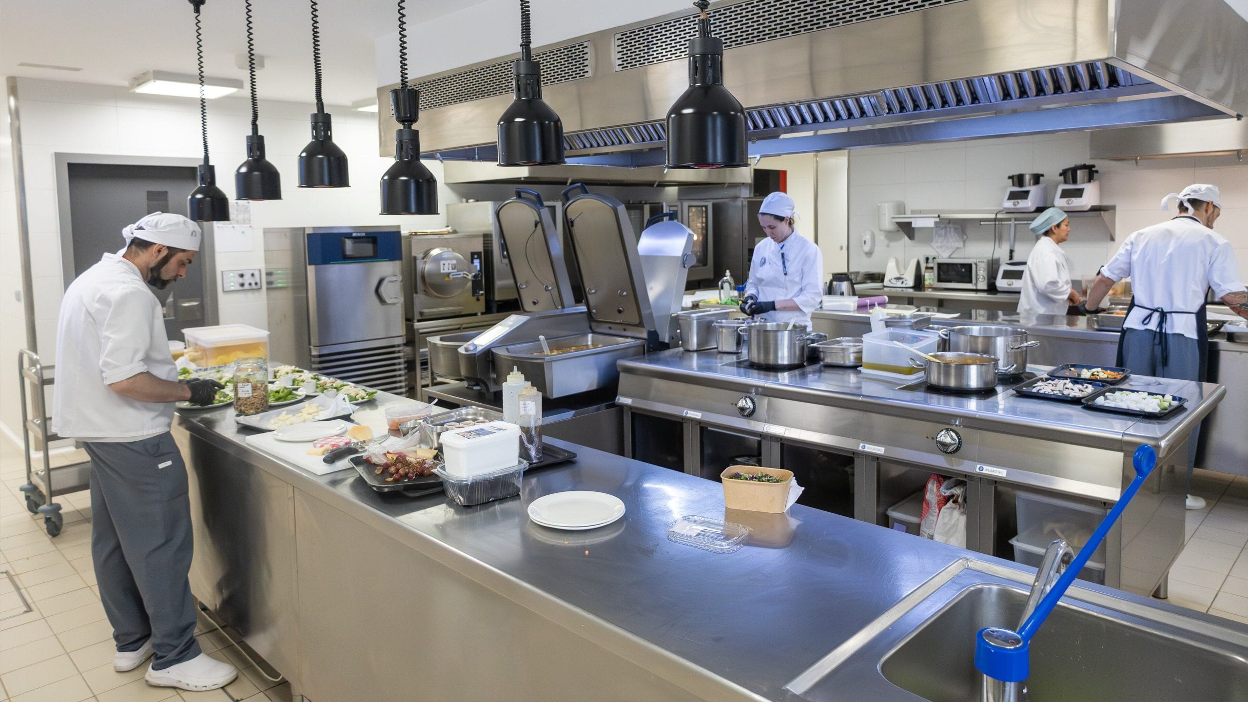 Las cocinas de la Cl&iacute;nica Universidad de Navarra (Alejandro Higuera L&oacute;pez / Infobae)
