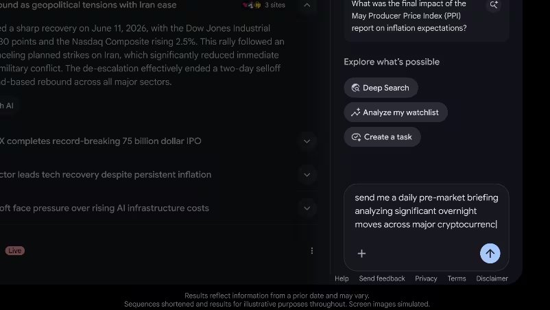 La facilidad de configuración y el acceso a información relevante convierten a Google Finance en una solución práctica.
(Google)