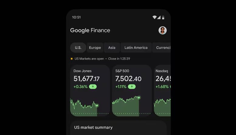 La nueva propuesta de Google Finance busca eliminar las barreras de entrada al mundo de la inversión, ofreciendo una experiencia intuitiva.
(Google)
