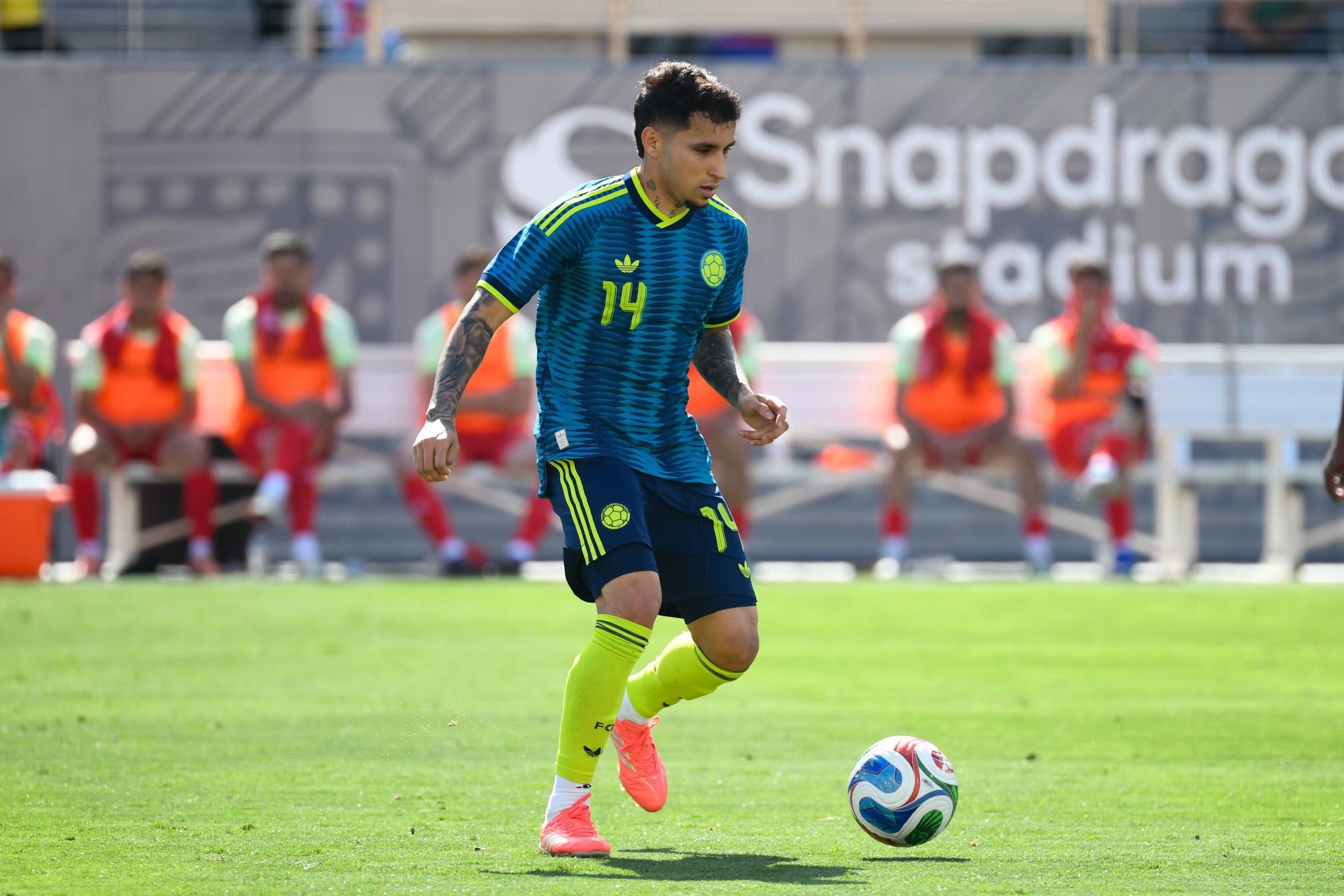 Gustavo Puerta pudo ganarse la titular sobre Richard Ríos en los partidos contra Costa Rica y Jordania - crédito FCF