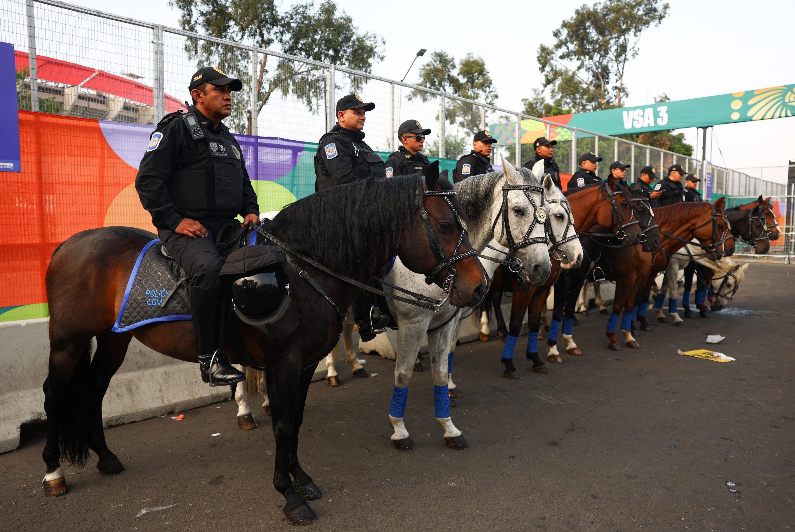 El operativo de seguridad movilizará 56 mil policías en el Estadio Azteca, Fan Fest y Paseo de la Reforma. REUTERS/Hannah Mckay