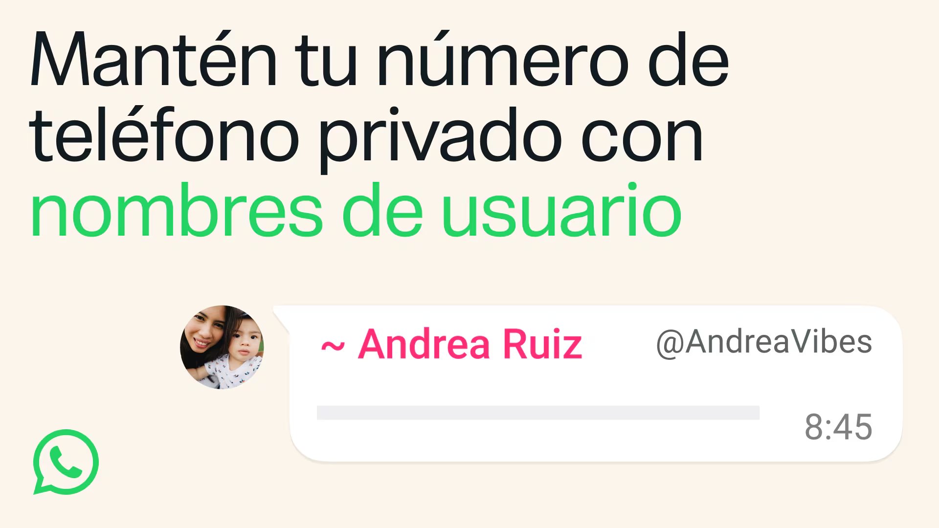 La reciente actualización de WhatsApp introduce la opción de nombres de usuario.(WhatsApp)