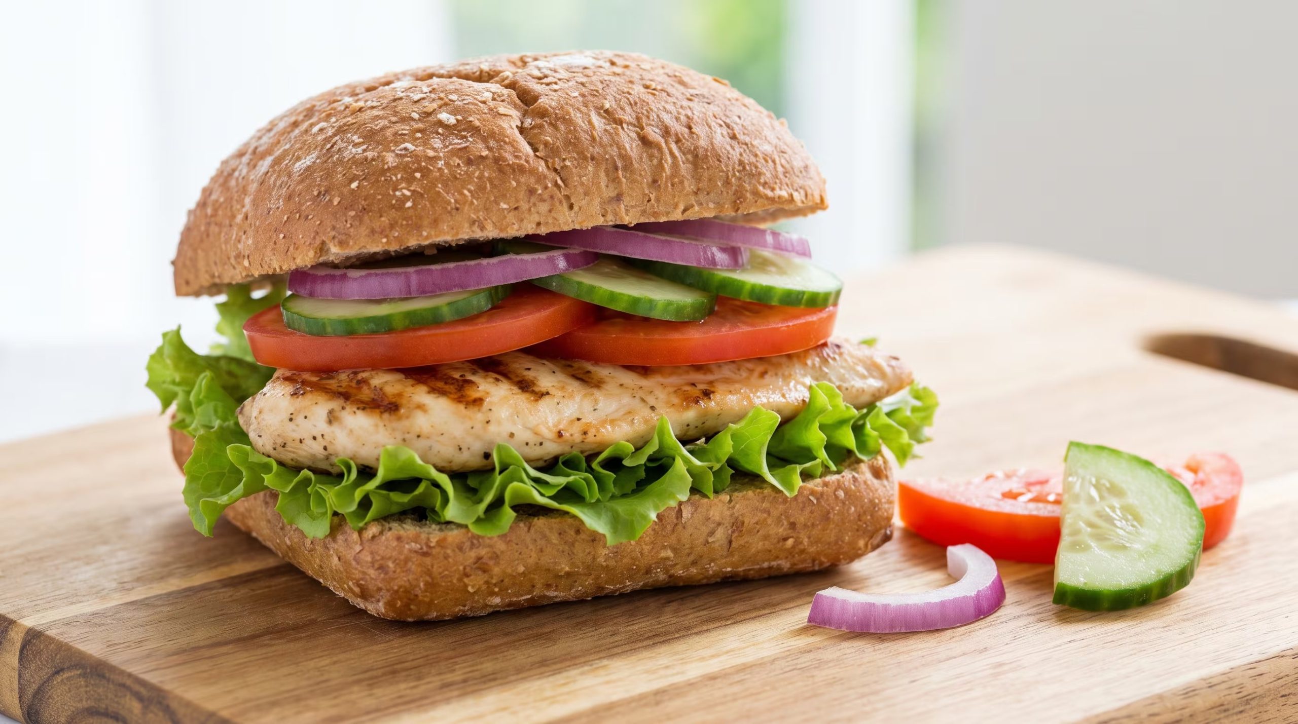 Un s&aacute;ndwich de pan integral con pechuga de pavo o pollo y vegetales frescos es otra alternativa respaldada por especialistas en nutrici&oacute;n deportiva y gu&iacute;as de salud. (Imagen Ilustrativa Infobae)