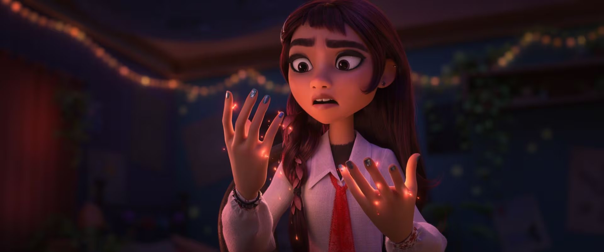 Billie descubre poderes m&aacute;gicos cuando su pulsera con una piedra morada se activa y desata el caos en su escuela (Disney)