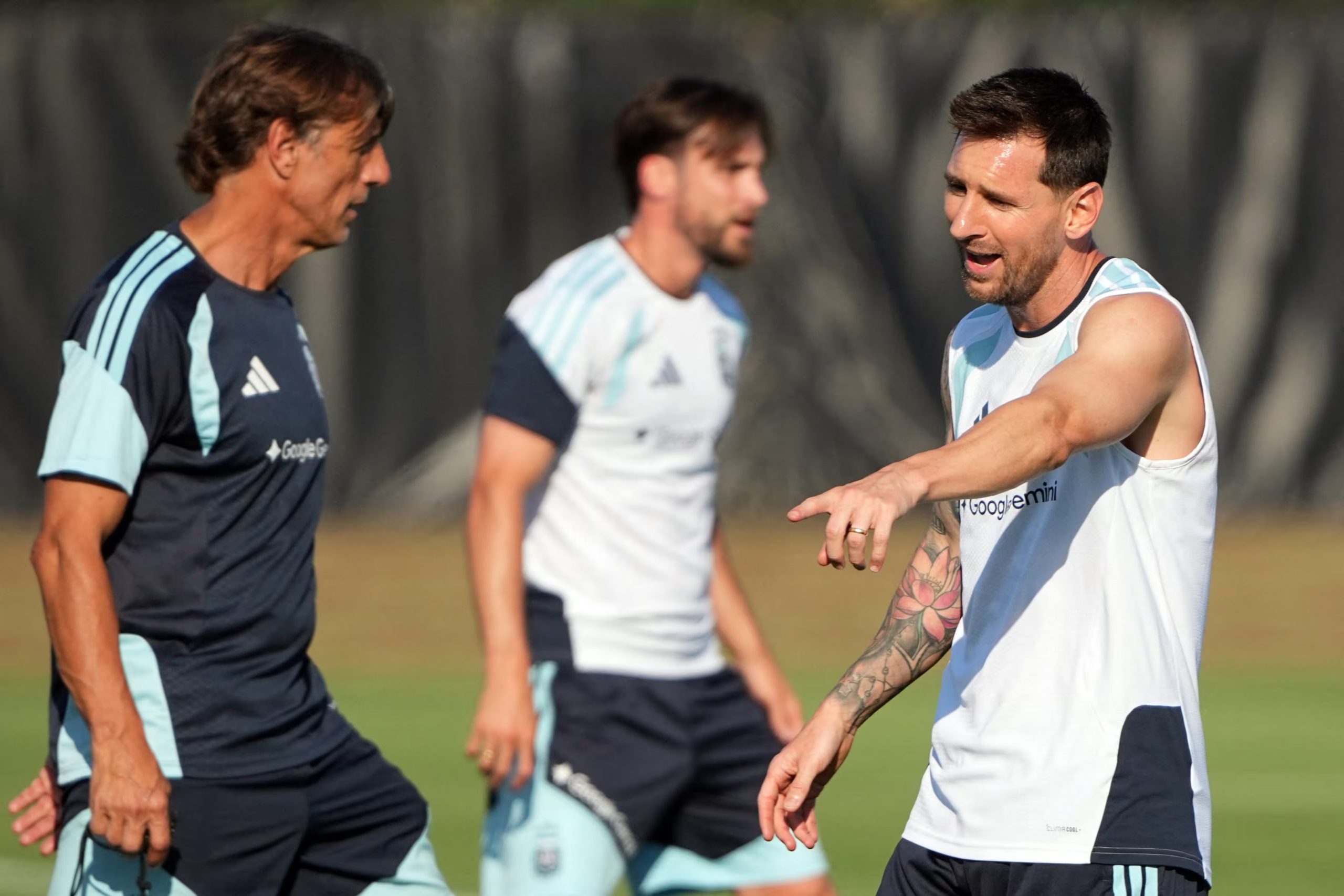 Messi junto al profe Luis Mart&iacute;n (IMAGN IMAGES via Reuters/Denny Medley)