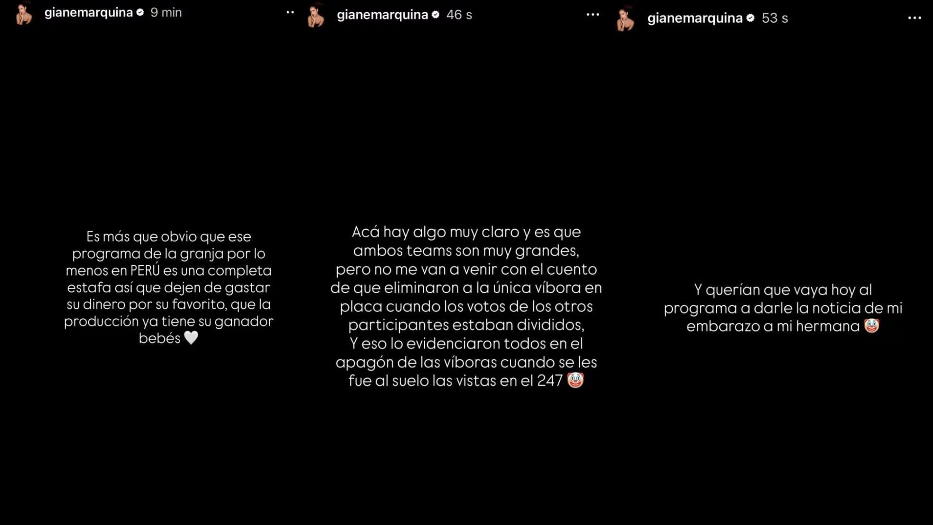 Gianella Marquina arremete contra la producción de