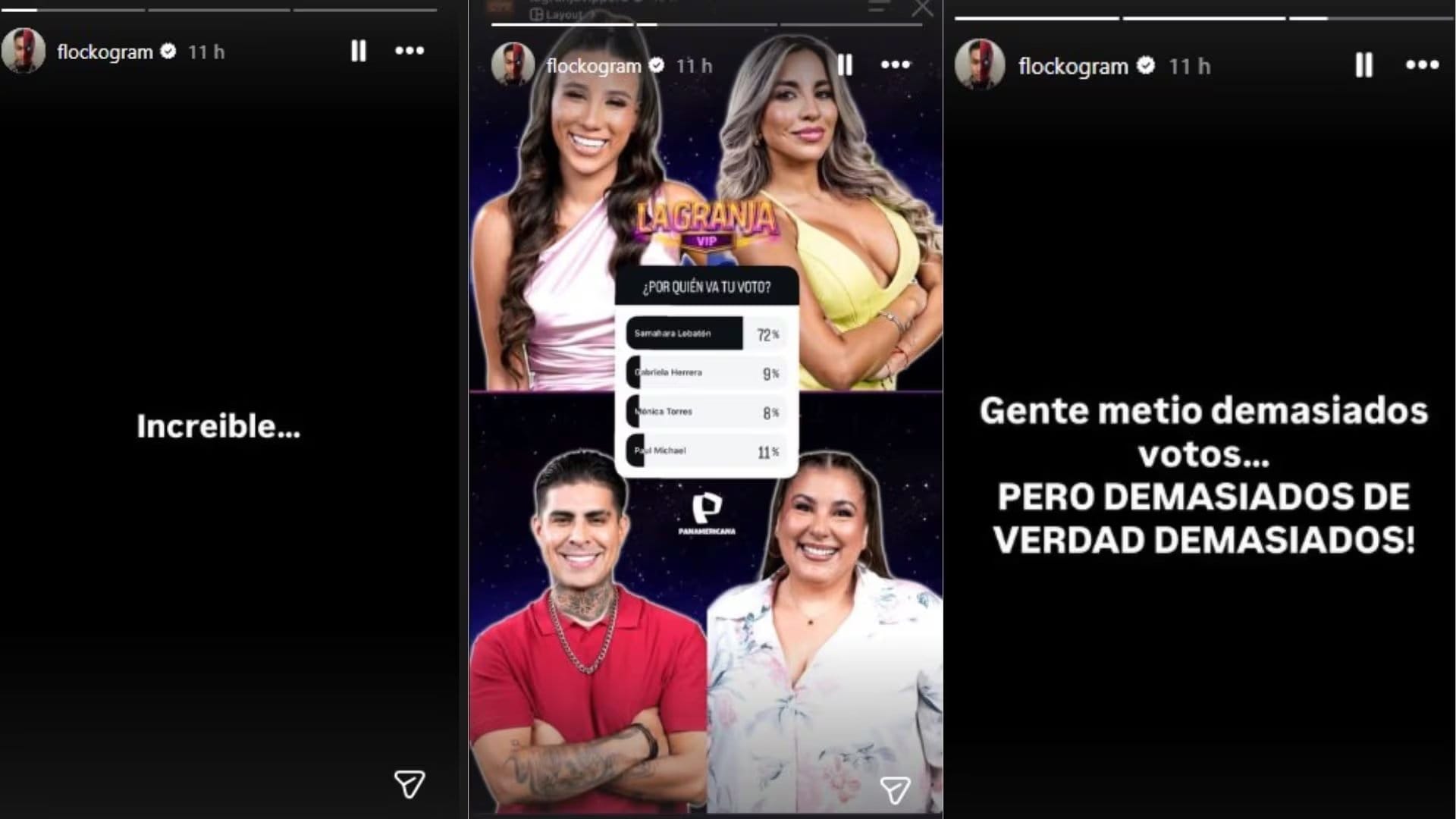 Capturas de pantalla muestran la reacción de Youna con un