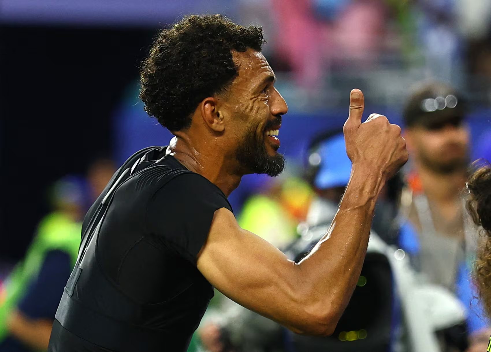 Soccer Football - FIFA World Cup 2026 - Group H - Uruguay v Cape Verde - Miami Stadium, Miami Gardens, Florida, U.S. - June 21, 2026 Cape Verde's Vozinha celebrates after the match REUTERS/Marco Bello