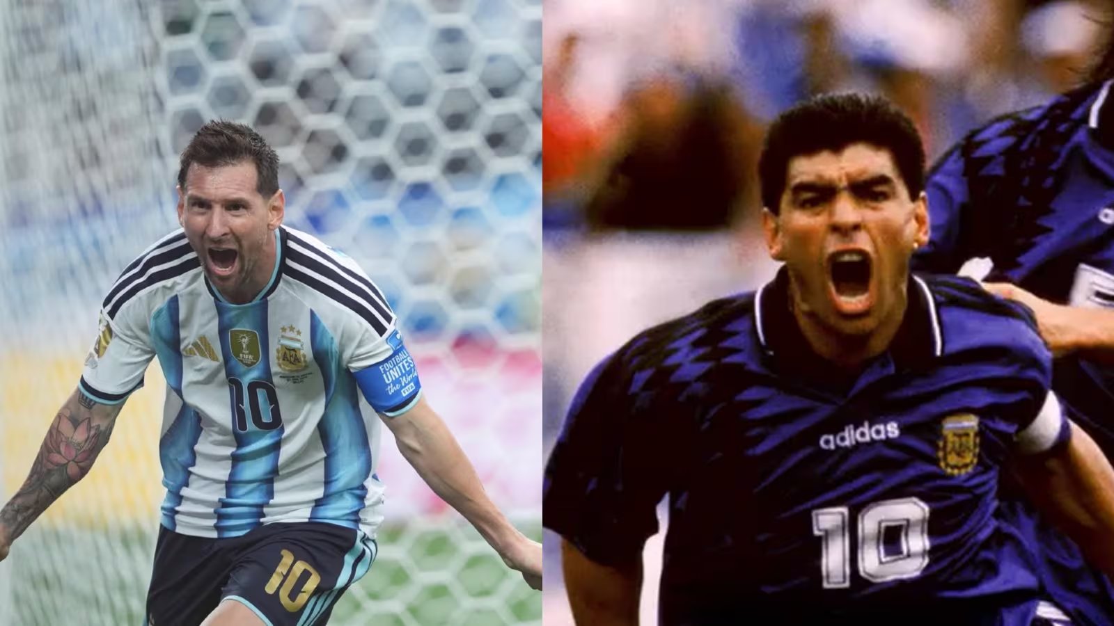 El grito del segundo gol de Messi, captado por la c&aacute;mara, evoc&oacute; el festejo de Maradona ante Grecia en el Mundial de 1994