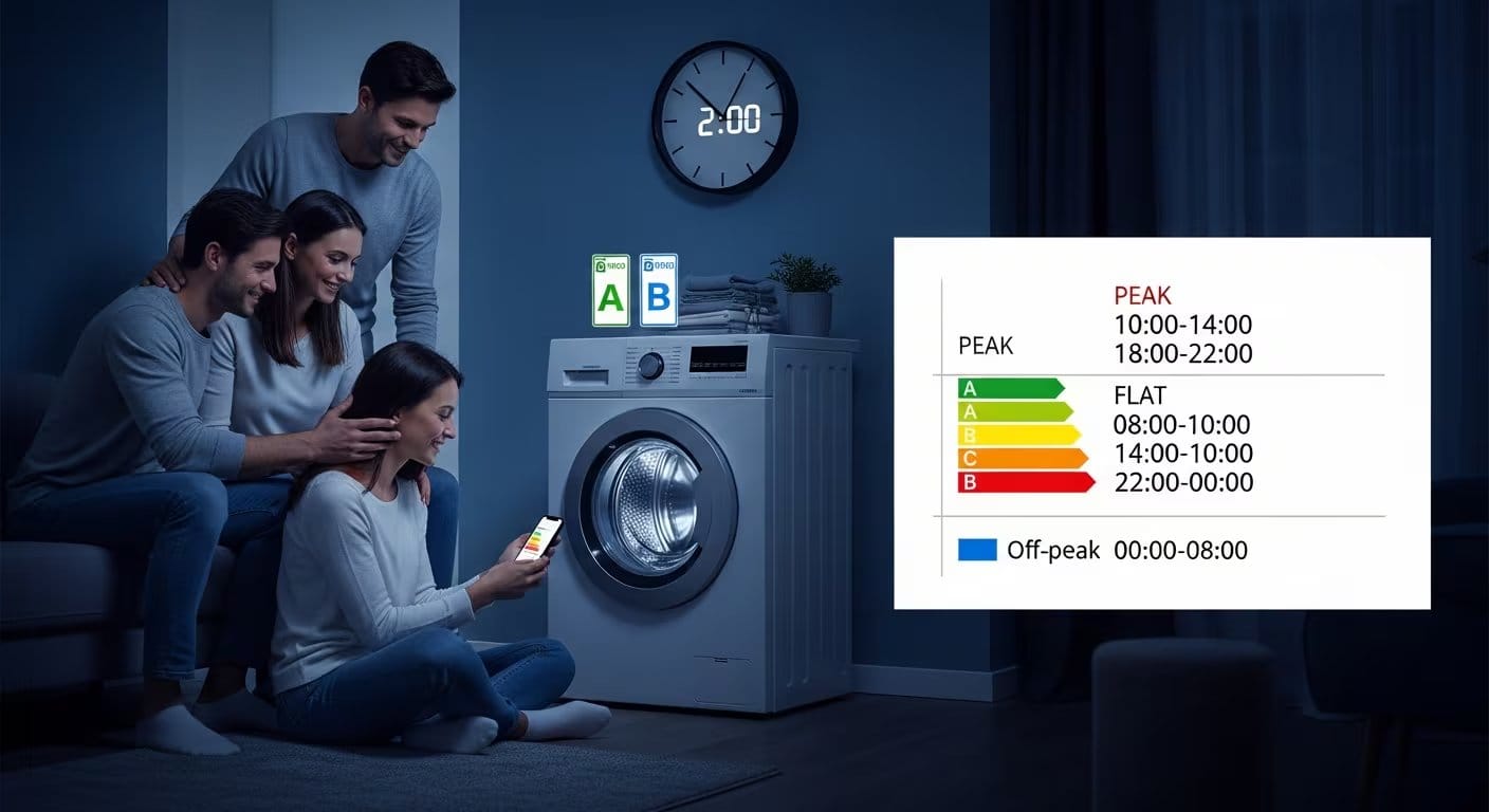 La automatizaci&oacute;n facilita iniciar ciclos cuando el kWh es m&aacute;s barato, incluso sin estar en casa, y tecnolog&iacute;as como Digital Inverter reducen ruido para no molestar en horario nocturno, convirtiendo el ahorro en un h&aacute;bito f&aacute;cil de sostener (Imagen Ilustrativa Infobae)
