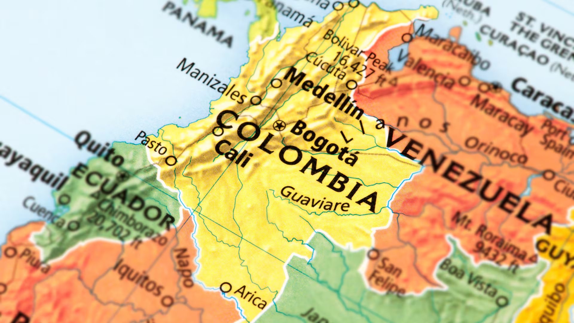 Mapa de Colombia - crédito Canva