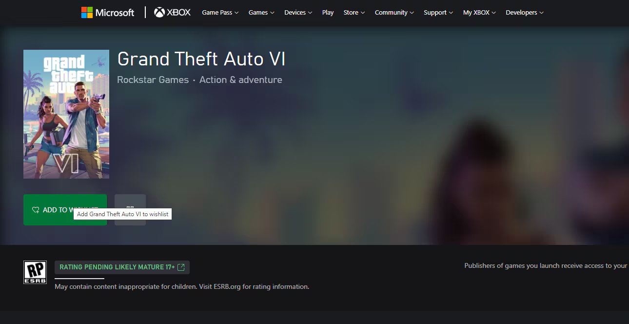 El juego también ya se puede añadir a la lista de deseos de Microsoft Store para Xbox. (Microsoft Store)