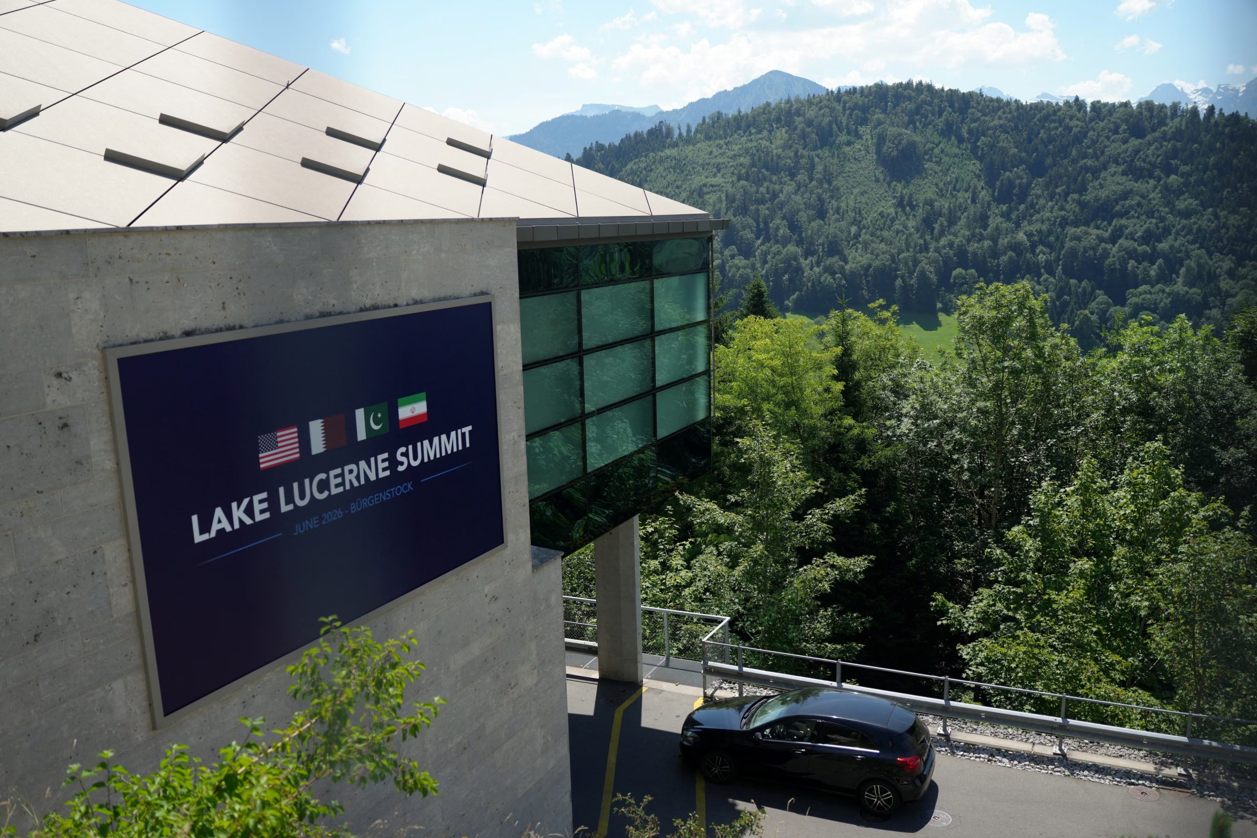 La cumbre se desarrolla en un exclusivo resort a orillas del lago Lucerna, en los Alpes suizos (REUTERS/Nathan Howard)