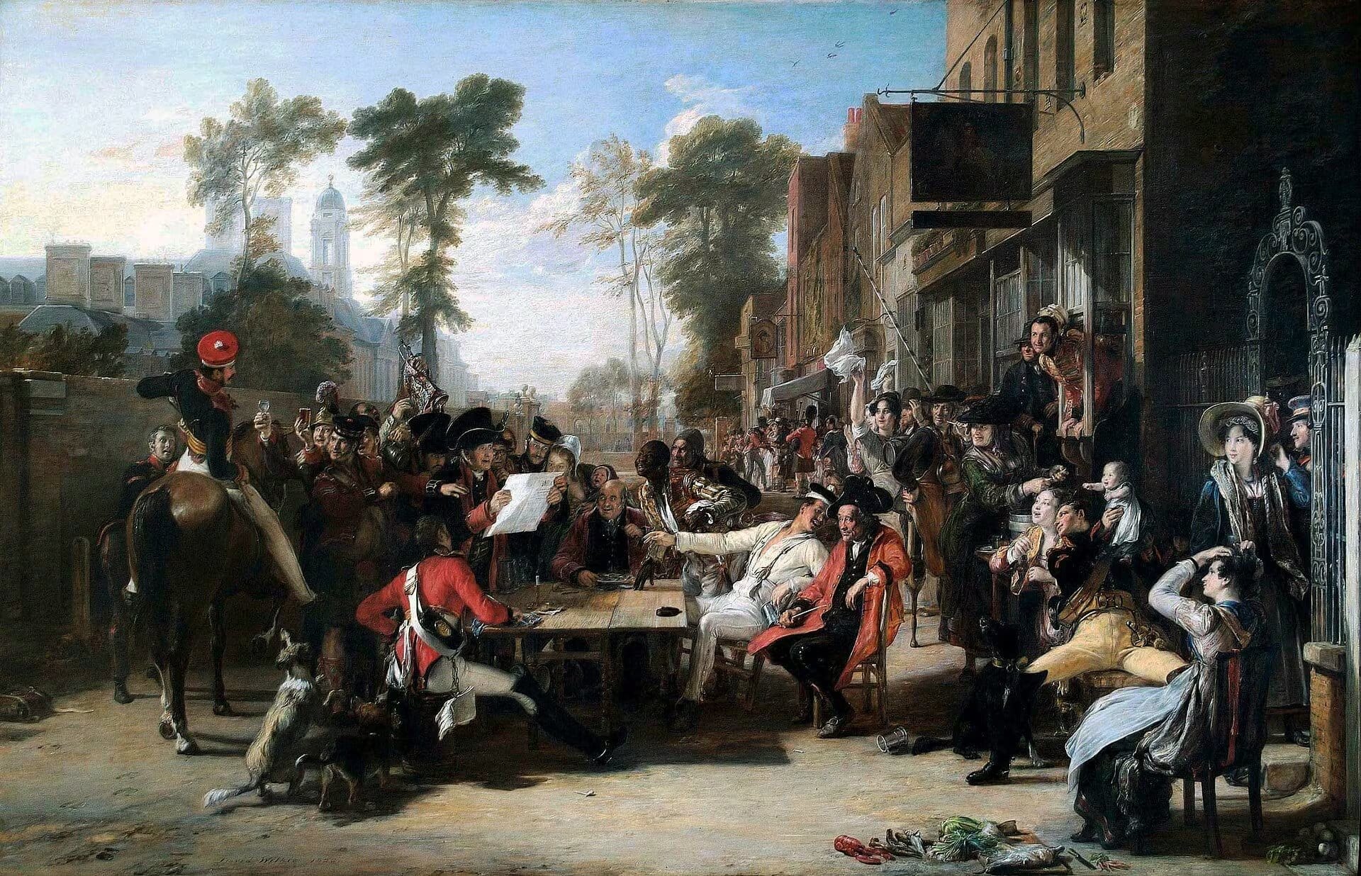 “Los pensionistas de Chelsea leyendo el informe de Waterloo”, de Sir David Wilkie