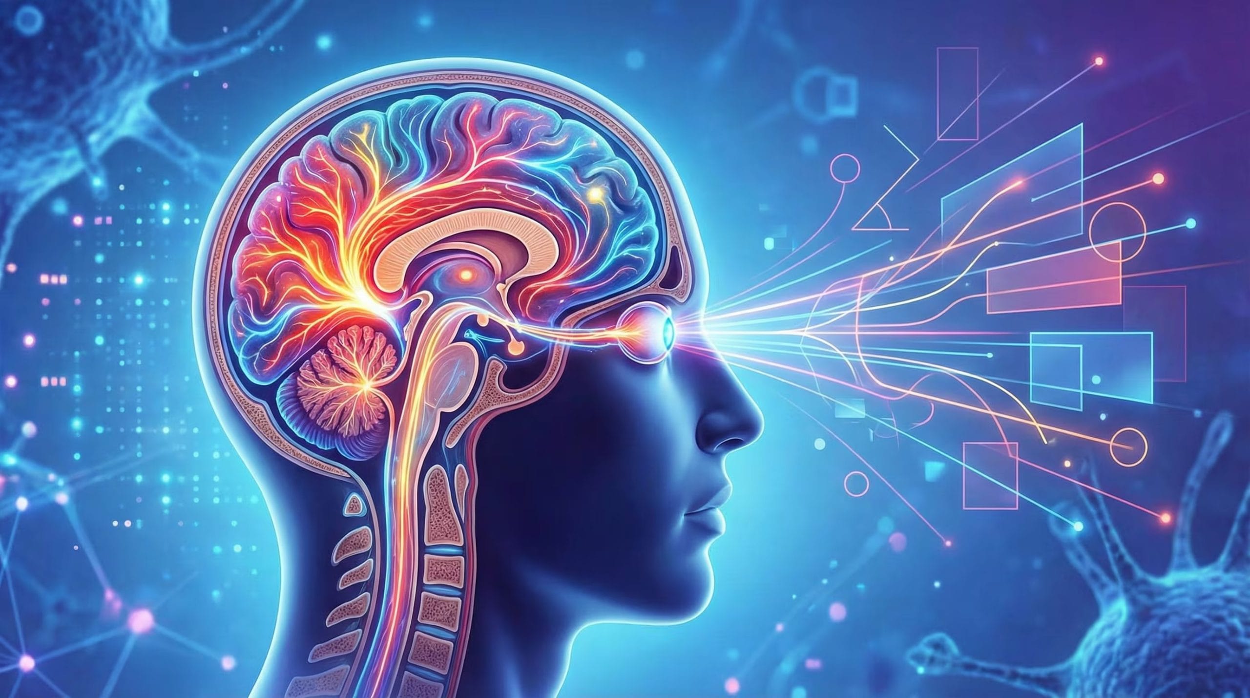 La nueva generación de prótesis visuales busca estimular regiones de la corteza cerebral de nivel superior, responsables del procesamiento de objetos complejos (Imagen Ilustrativa Infobae)