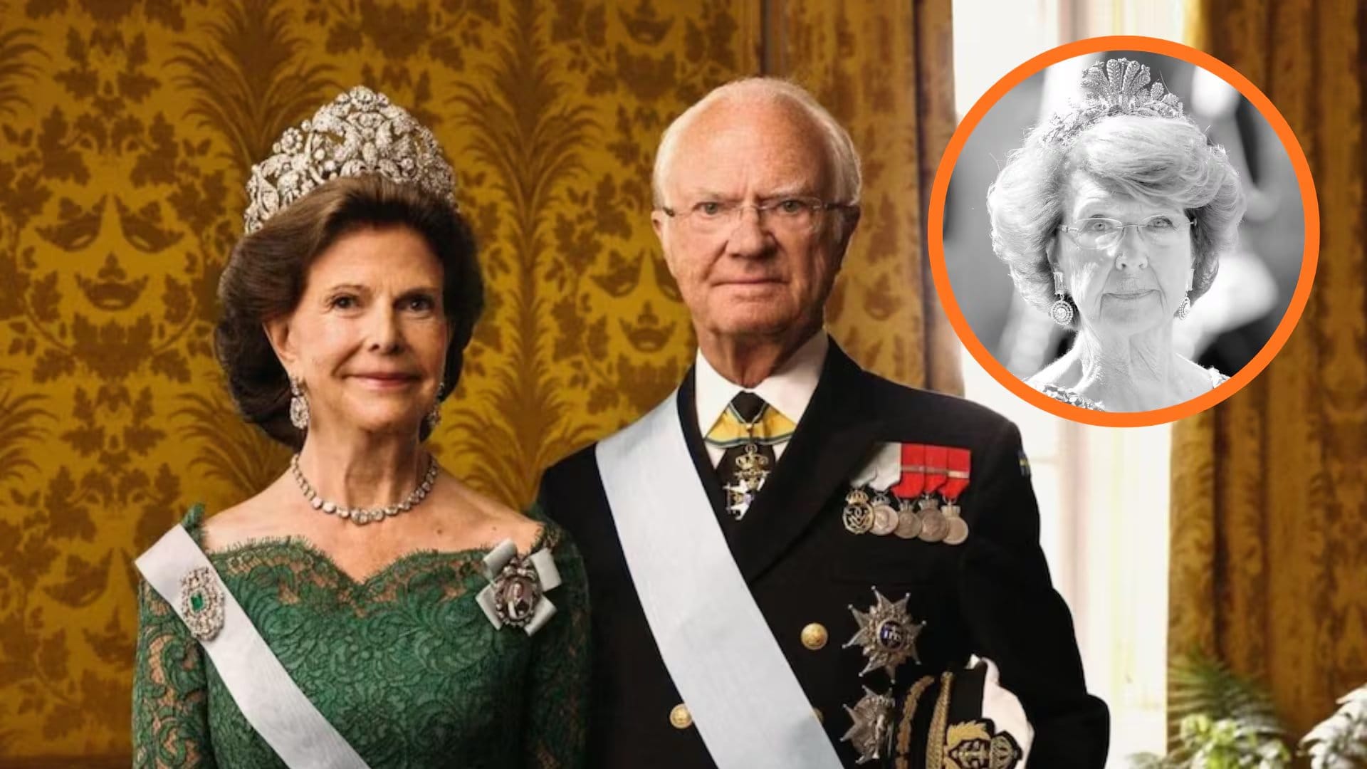 Carlos Gustavo, Silvia de Suecia y D&eacute;sir&eacute;e de Suecia, en montaje de Infobae (Instagram @kungahuset)