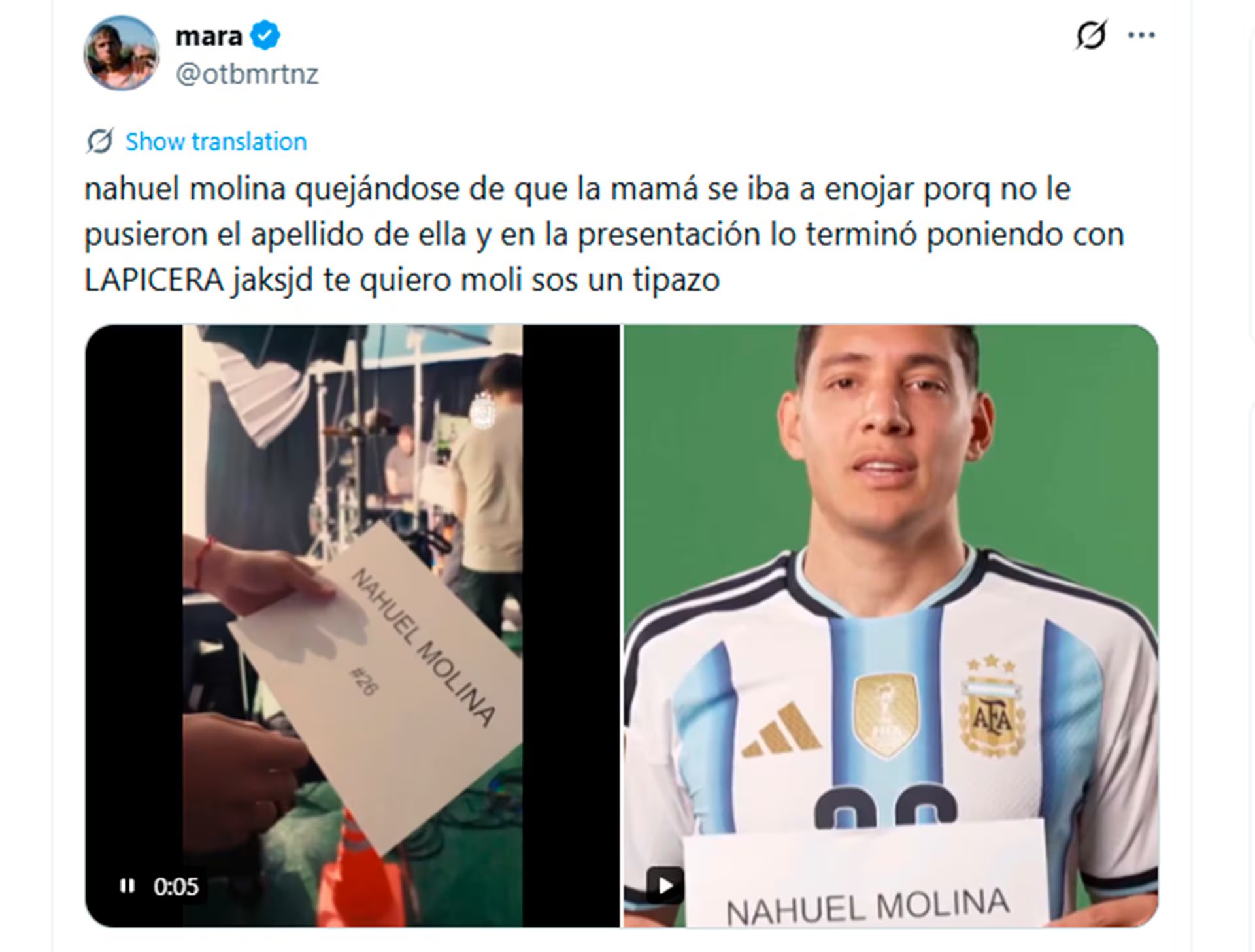 Memes y reacciones por los errores en los nombres de los jugadores argentinos