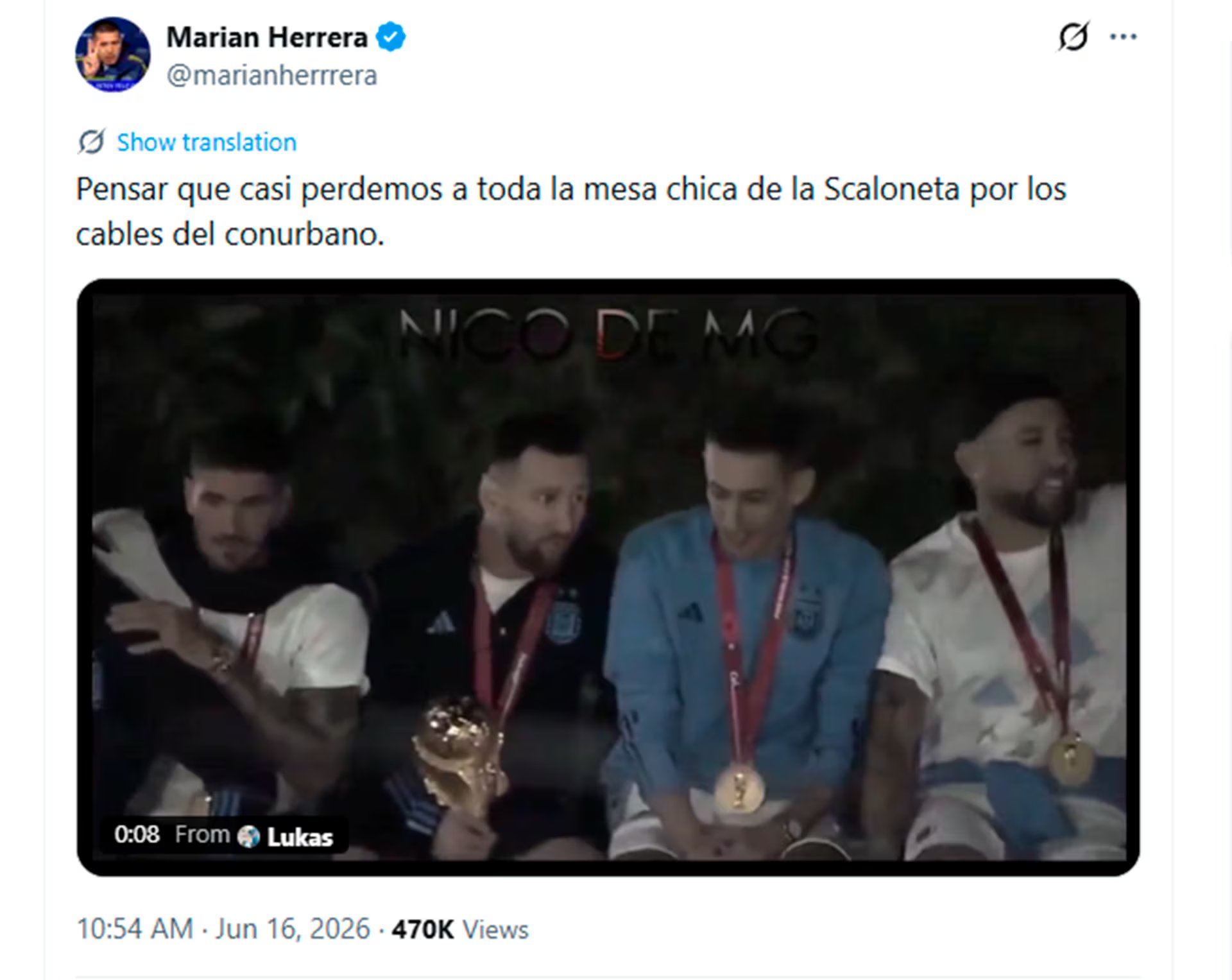 Memes y reacciones por los errores en los nombres de los jugadores argentinos