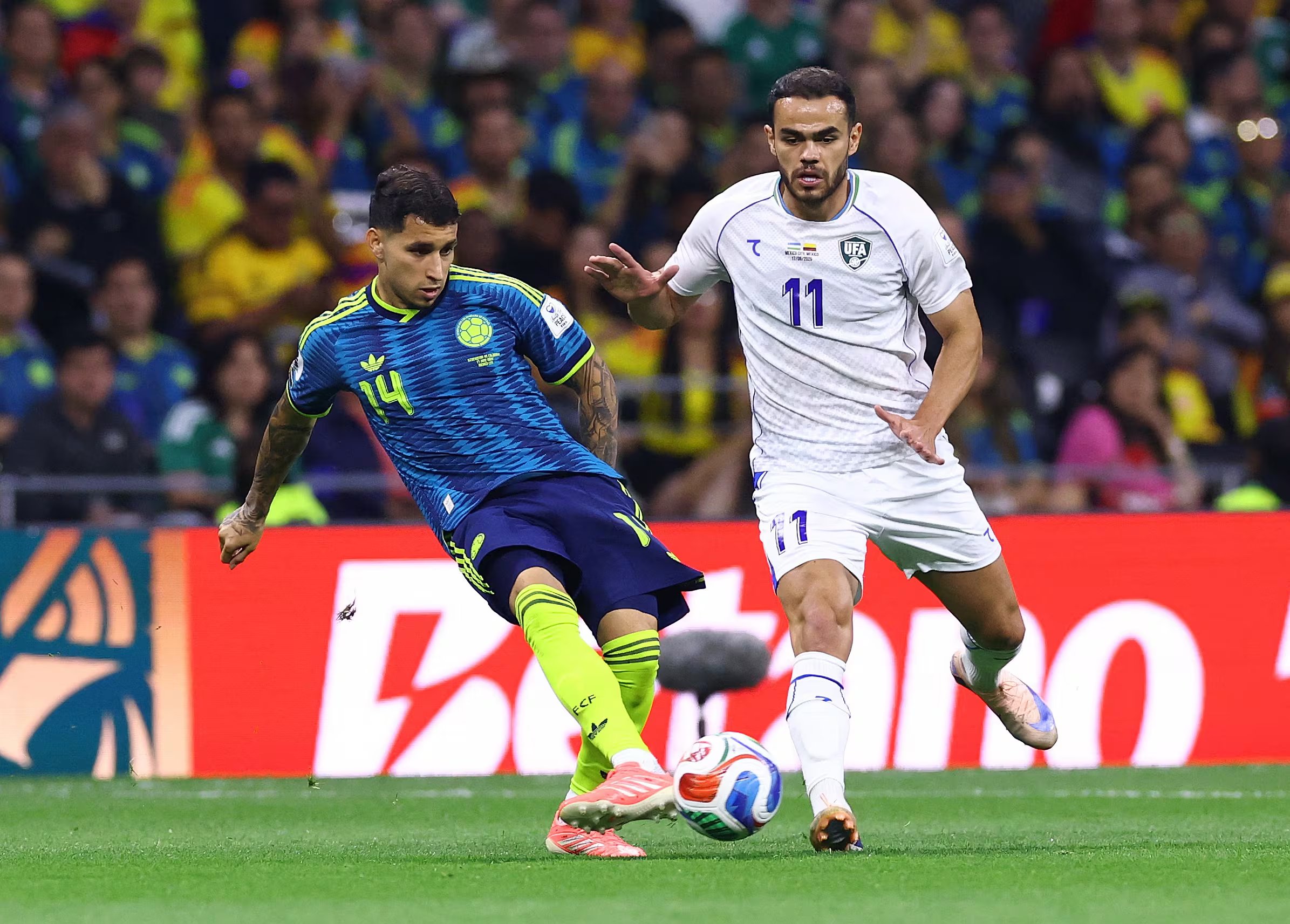 Gustavo Puerta se llev&oacute; el reconocimiento de los hinchas en la red, contribuyendo al equilibrio de Colombia en los mejores y los peores momentos - cr&eacute;dito Raquel Cunha/REUTERS