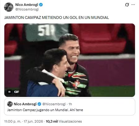 Las reacciones de los colombianos en redes sociales durante y despu&eacute;s de la victoria ante Uzbekist&aacute;n por 3-1 - cr&eacute;dito redes sociales/X